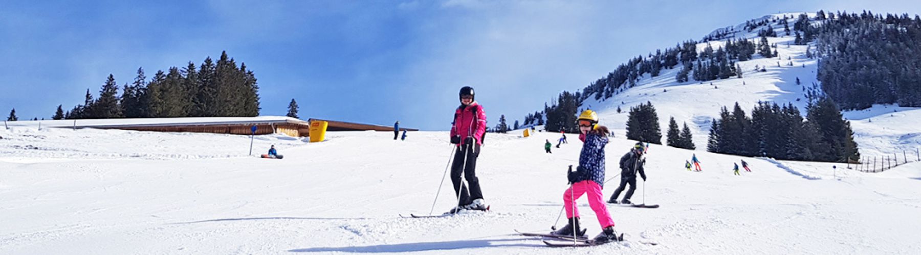 skiers op de piste